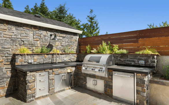 Outdoor kitchens provide functional outdoor living space