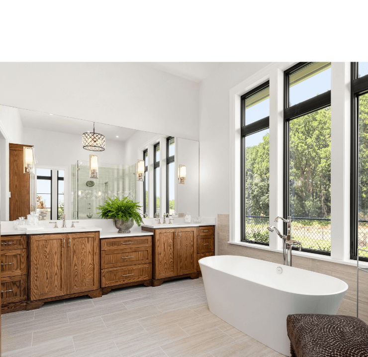 A luxurious bathroom remodeling project in the los angeles area