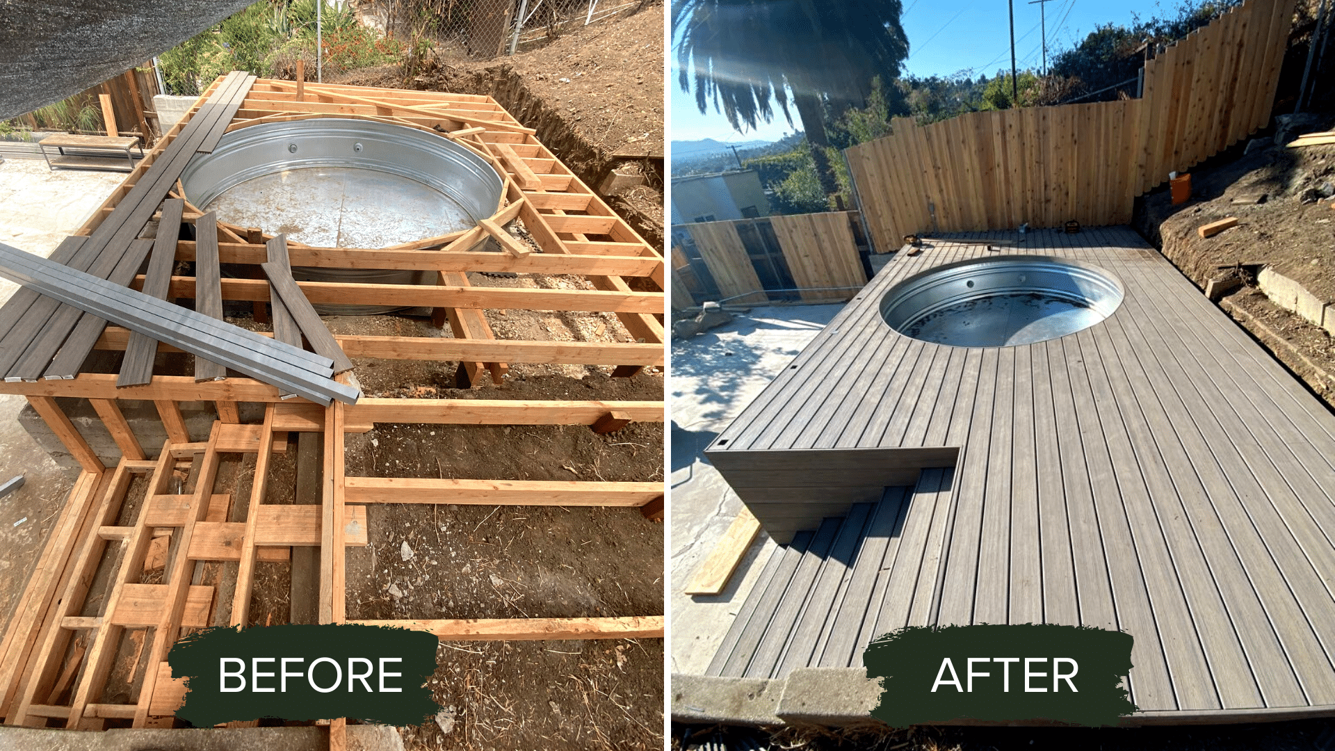BEFORE AND AFTER POOL DECK