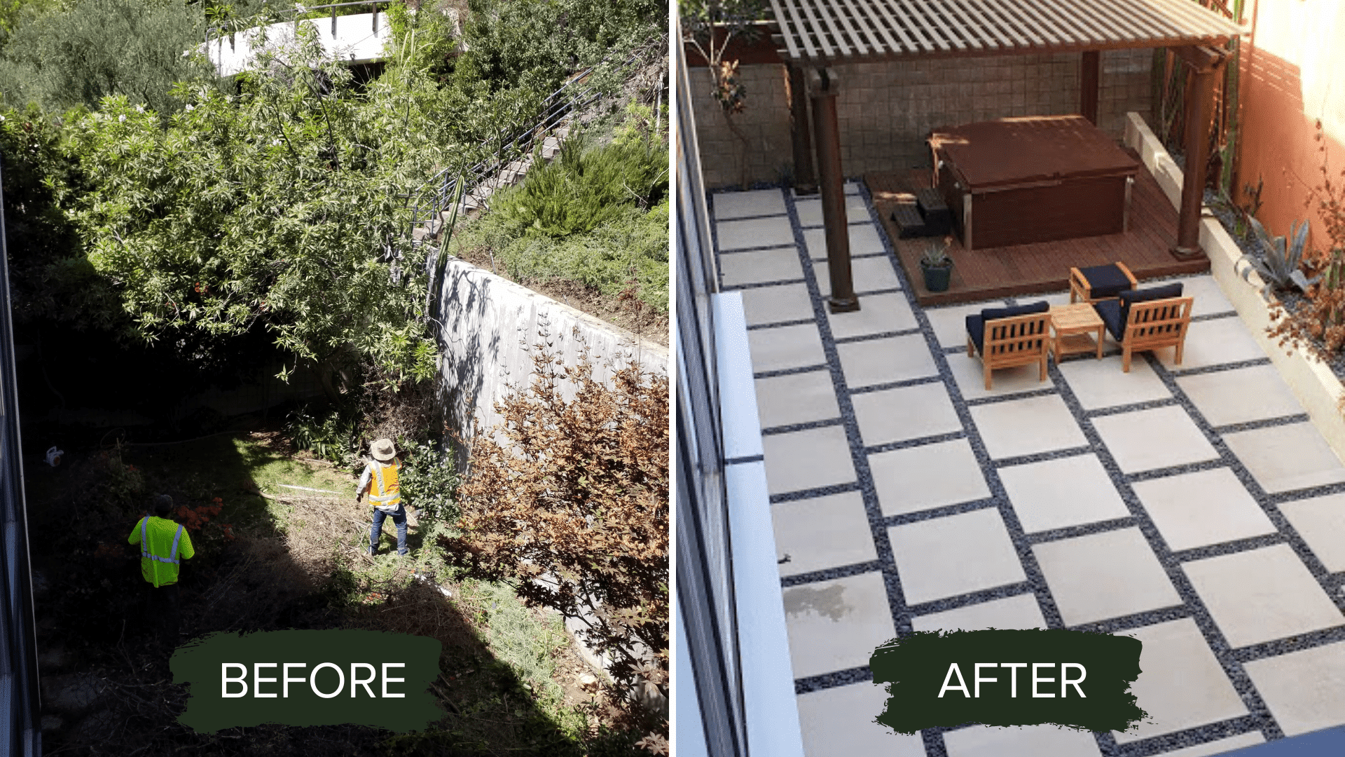 BEFORE AND AFTER BACKYARD RENOVATION
