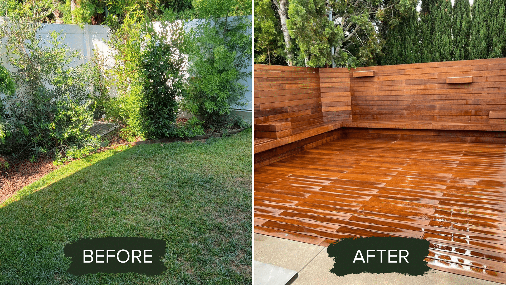 BEFORE AFTER DECK BUILDING
