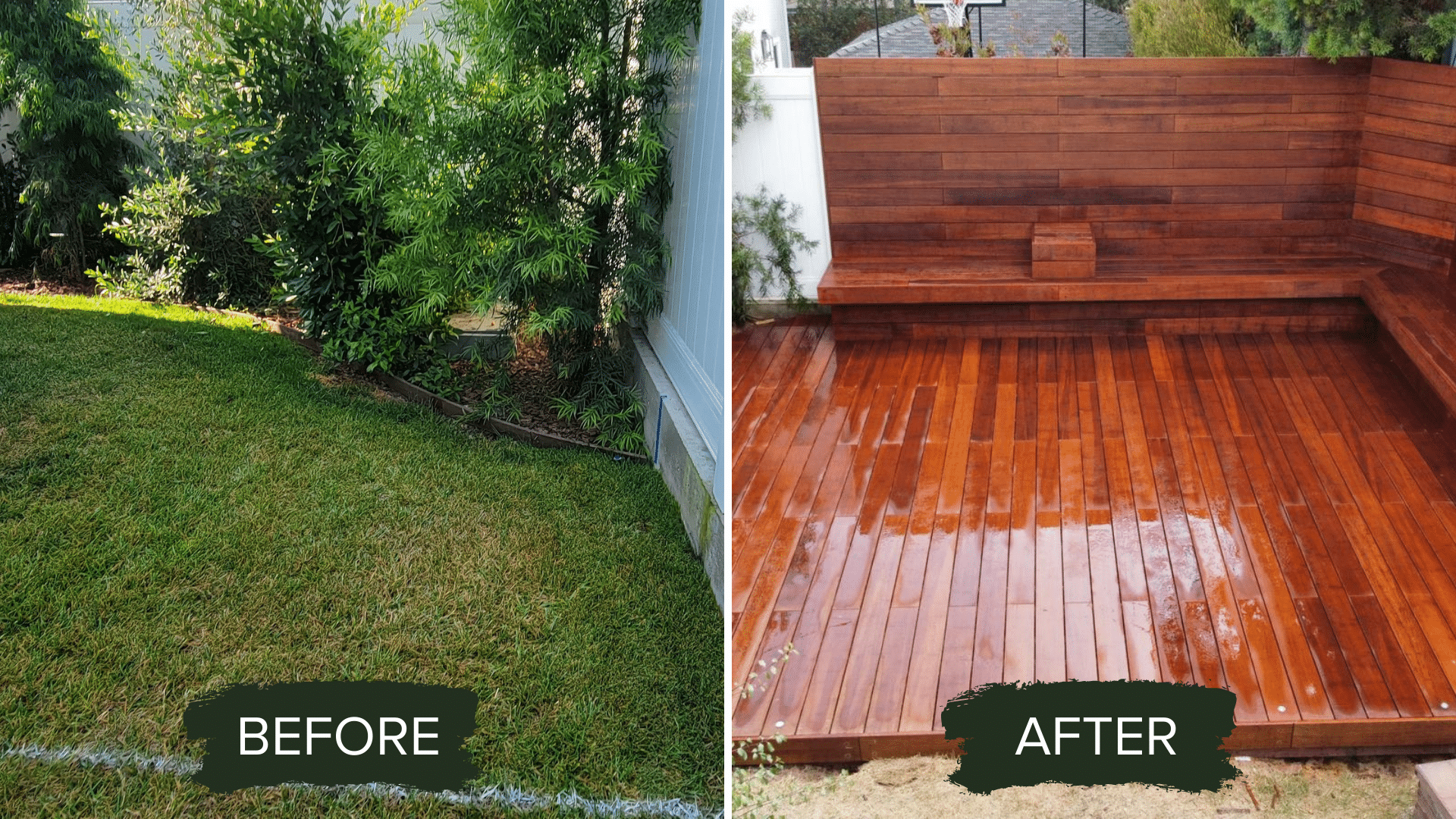 BEFORE AFTER DECK BUILDING