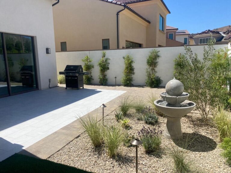 paver installation and landscape design project in laguna beach, california