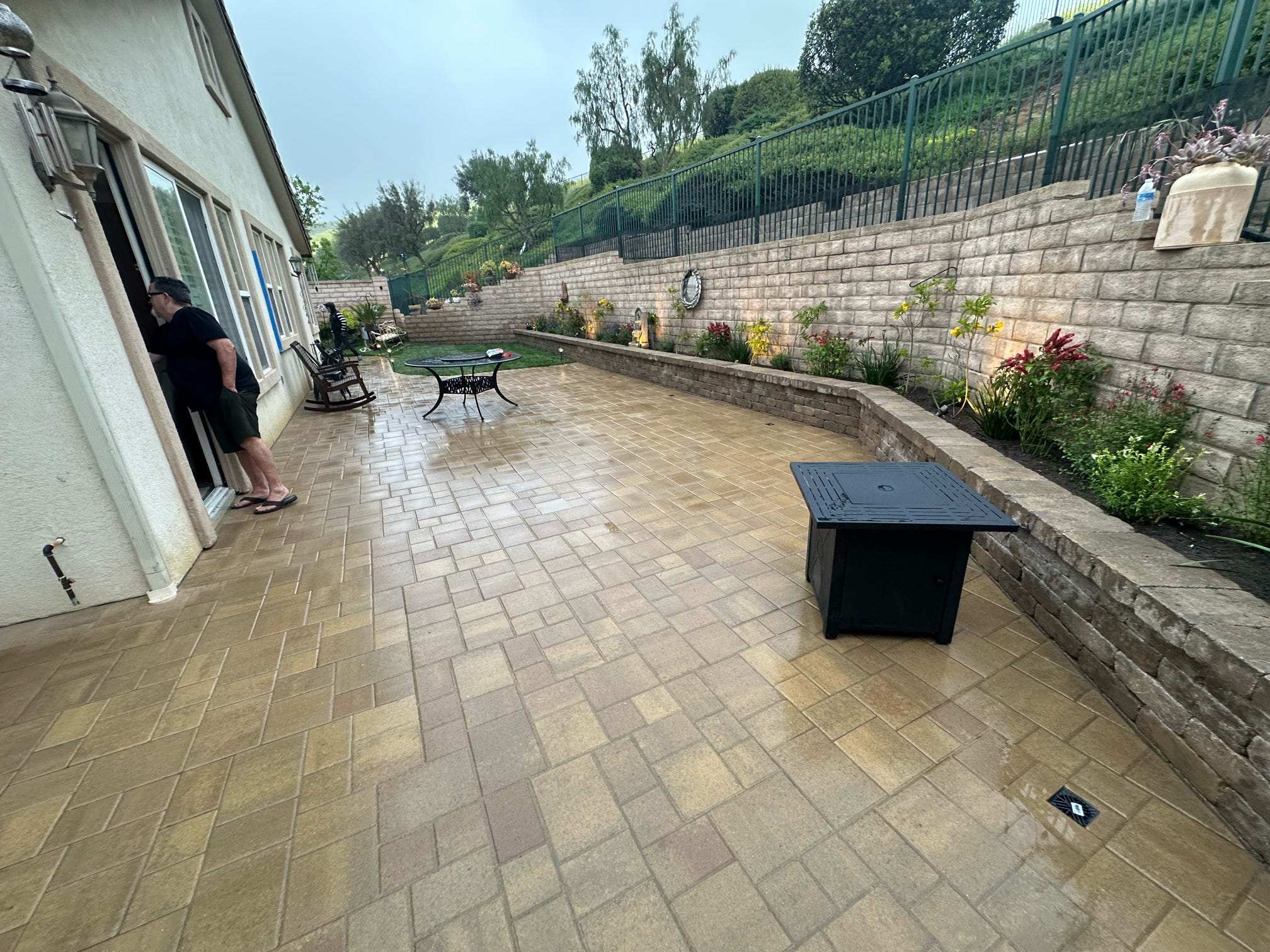 Backyard Remodel with Pavers, New Lawn, Raised Planter Wall & Lighting – Simi Valley, CA