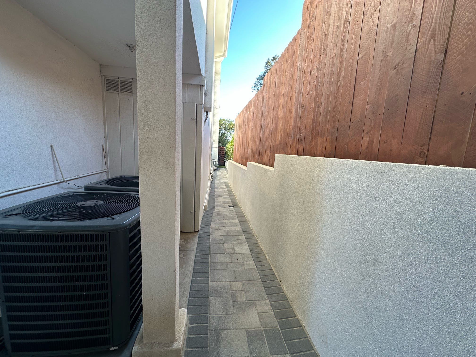 Completed paver walkway after installation