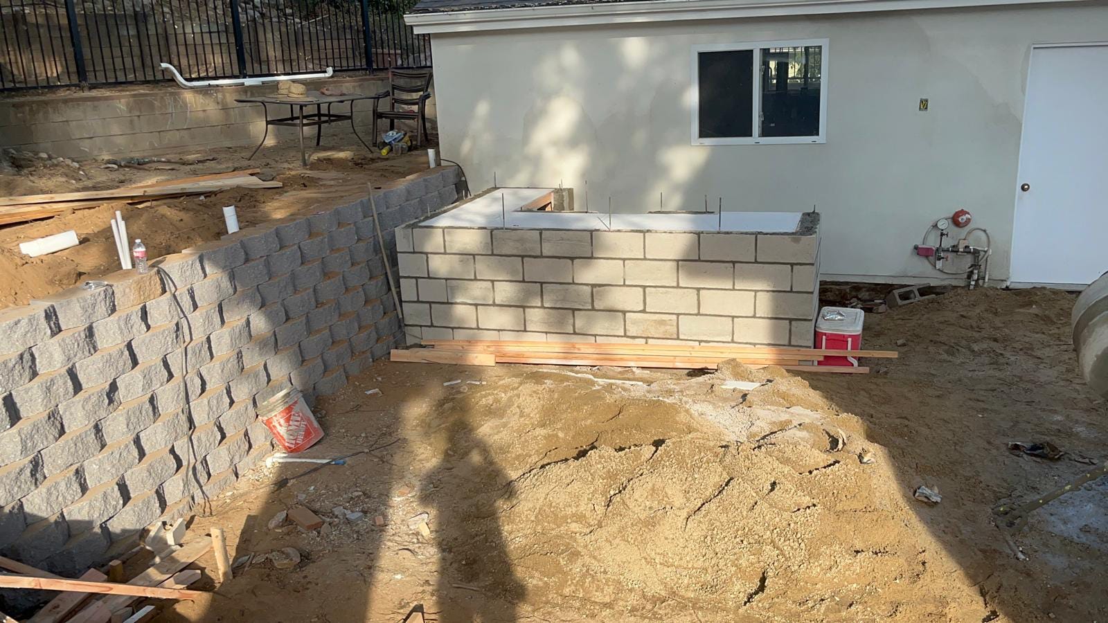 Preparing the ground for paver installation
