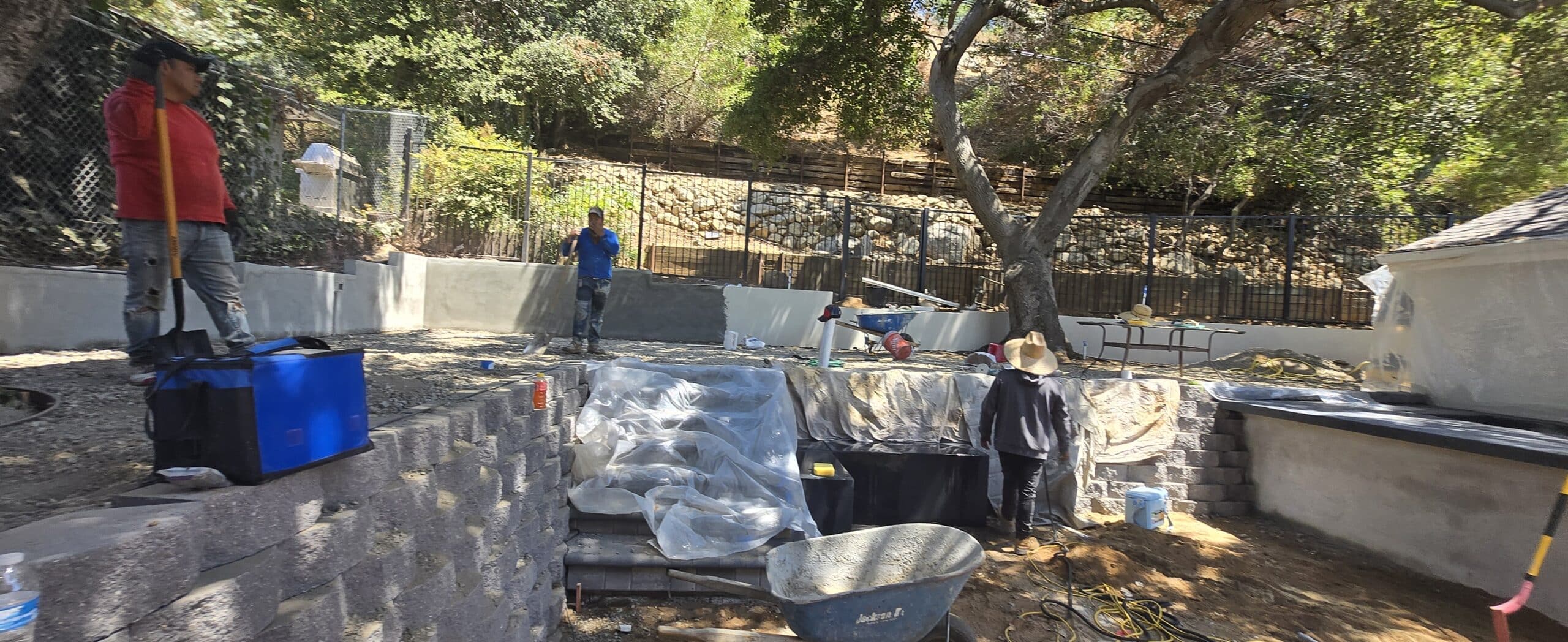 full backyard remodeling project in Sierra Madre, CA
