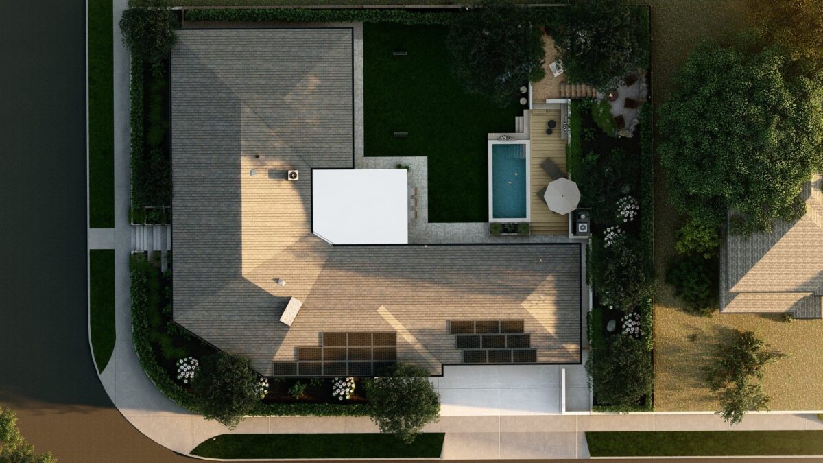 1. Modern backyard remodeling project in Los Angeles featuring large-format pavers, artificial turf, custom lighting, and luxury outdoor living design by Green Advisor Inc.