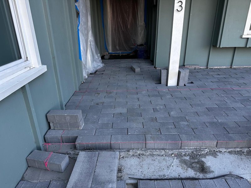 Expanded front porch with pavers in Torrance CA outdoor living remodel