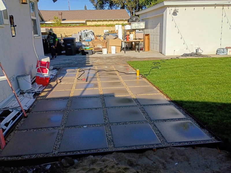 Finished backyard remodeling project in Orange CA