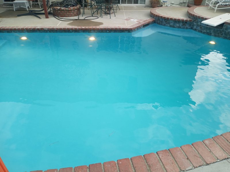 Finished pool renovation Northridge California