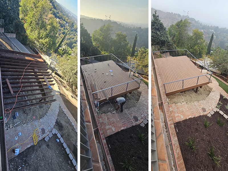 deck construction before/after